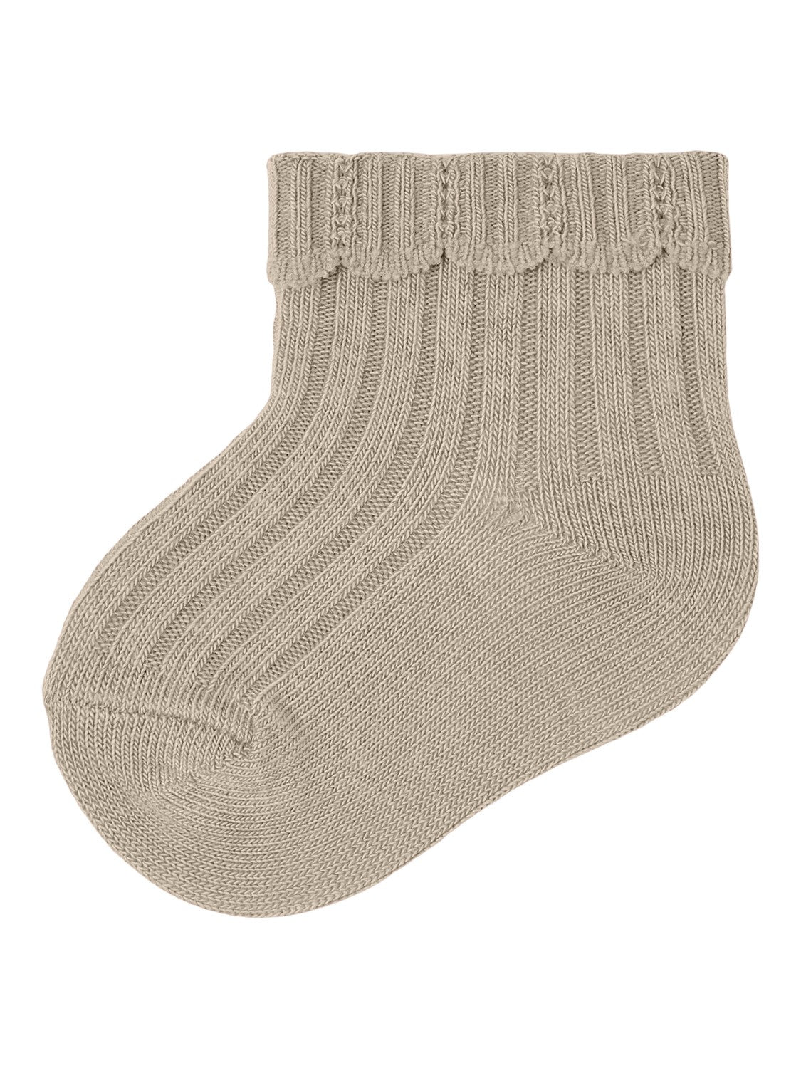 Name It Nobine Babysokker med Blondekant - Oxford Tan