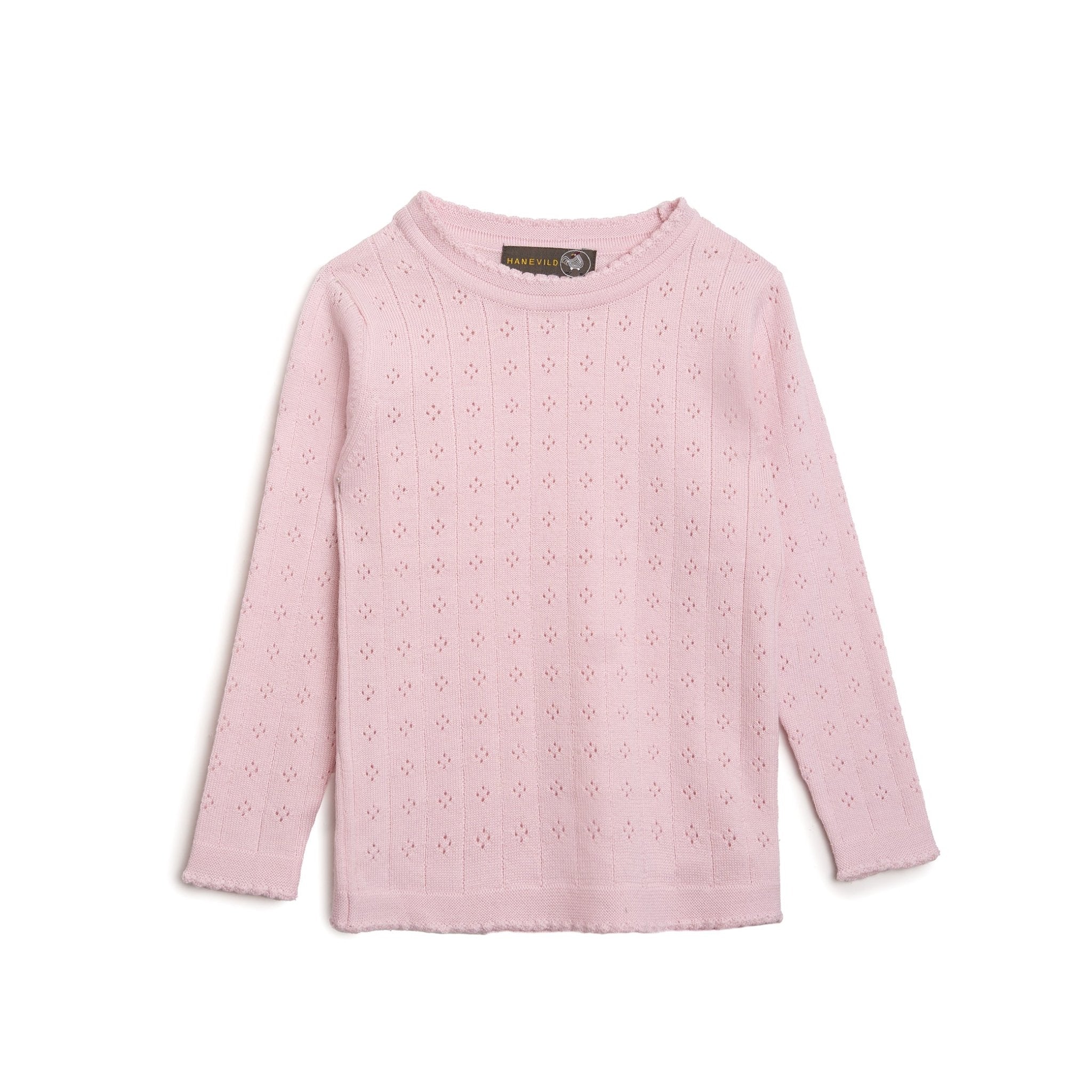 Tynd Merinoulds Bluse - Pink Merino Wool -