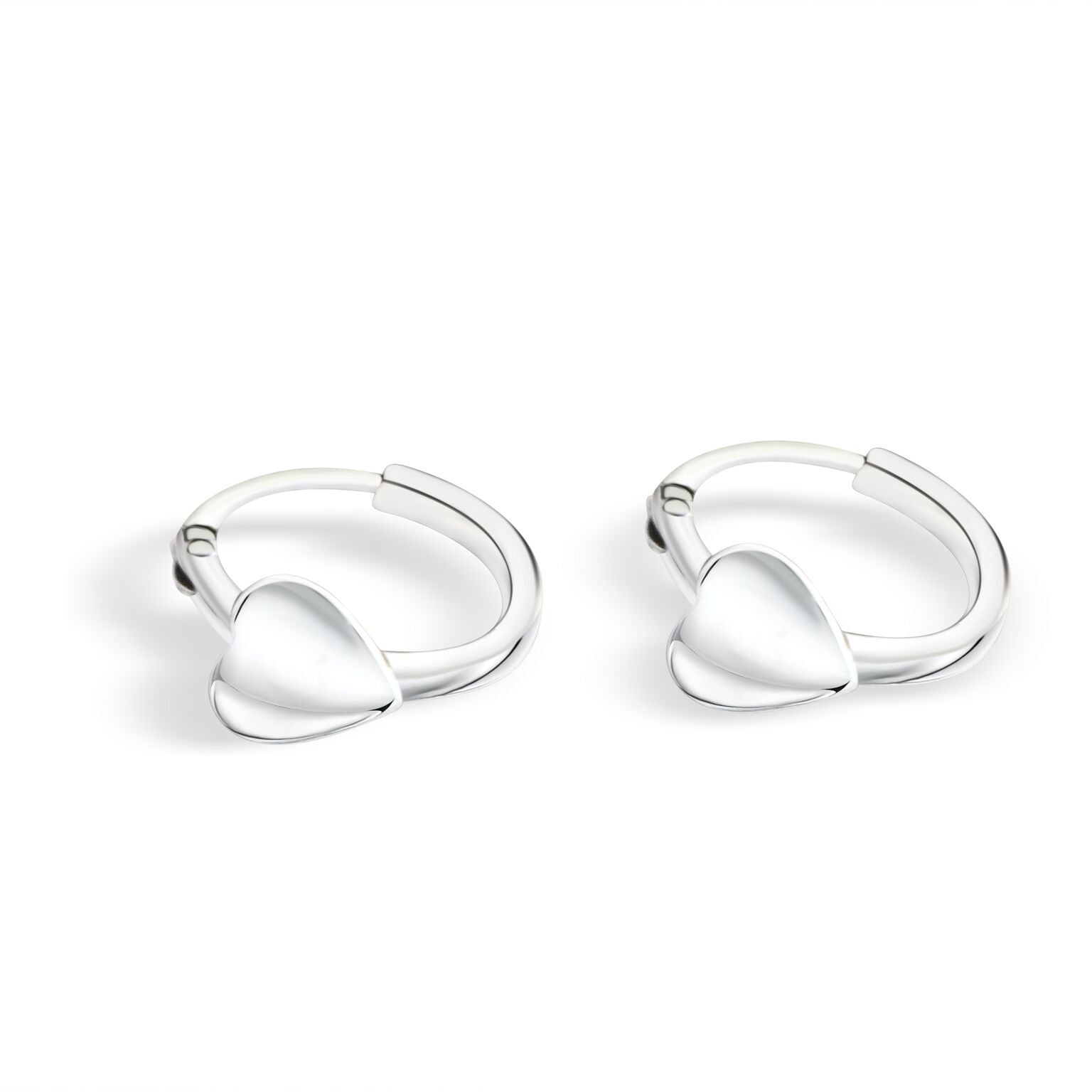 Eksklusive Sølv Hjerte Hoops Øreringe – Fantastisk Tilbud!